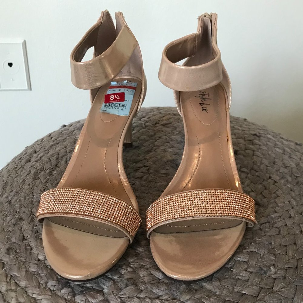 STYLE & CO nude strappy heels size 8.5